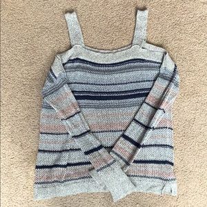 Cold shoulder sweater